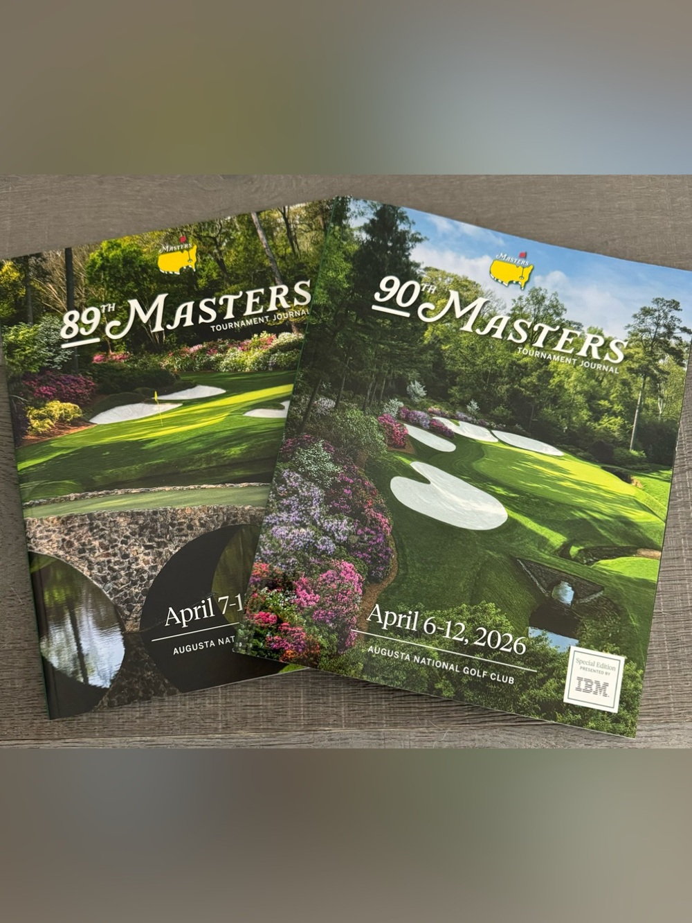 Set of Two Masters Tournament Program Booklet - 2025 & 2026